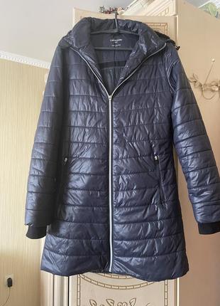 Удлиненная курточка пальто с капюшоном calvin klein2 фото