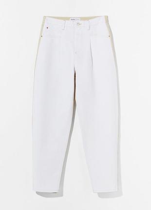 Білі комбіновані джинси брюки6 фото