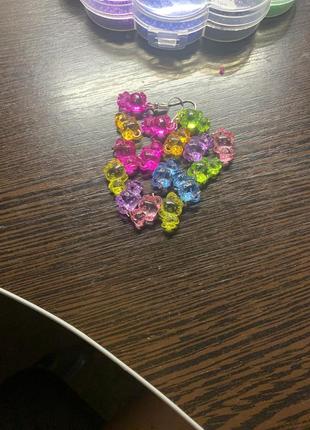 🍄серьги из бисера 5
