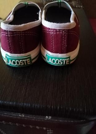 Мокасины lacoste 33р. стелька 21см.темно бордовые. в отличном состоянии. турция.3 фото