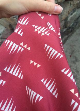 Терракотовый топ mexx s m этнический орнамент блузка блуза червона красная кирпичная3 фото