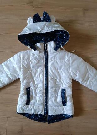 Красивая детская курточка с капюшоном/ куртка для девочки с флисовой подкладкой2 фото