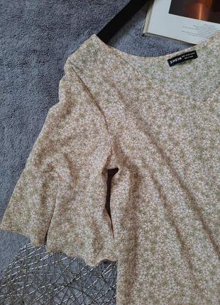 Романтическая нежная блузка цветочный принт3 фото