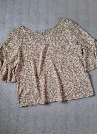 Романтическая нежная блузка цветочный принт4 фото