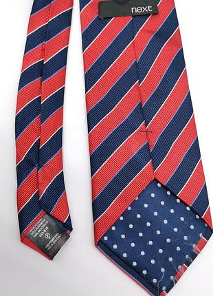 Галстук стильный next, шелковый, красно синий отл сост!2 фото