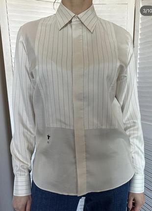 Шелковая рубашка блуза christian dior
