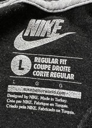 Мужская хлопковая футболка с принтом логотипом nike regular fit6 фото