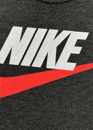 Мужская хлопковая футболка с принтом логотипом nike regular fit5 фото