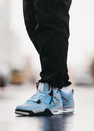 Кросівки nike air jordan 4 retro blue1 фото