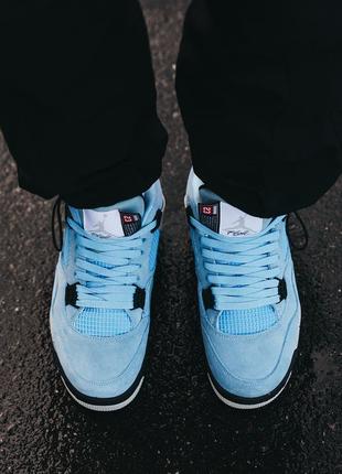 Кросівки nike air jordan 4 retro blue4 фото