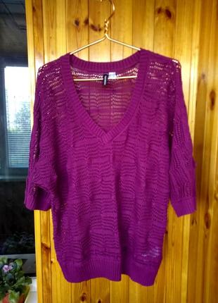 Ажурний пуловер, кофта, кардіган фактурый, новий