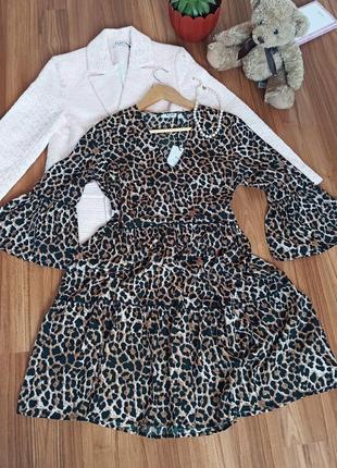 Шикарна сукня в леопардовий принт1 фото
