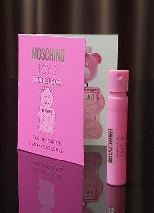 Оригинальный пробник moschino toy 2 bubble gum eau de toilette _ 1ml8 фото