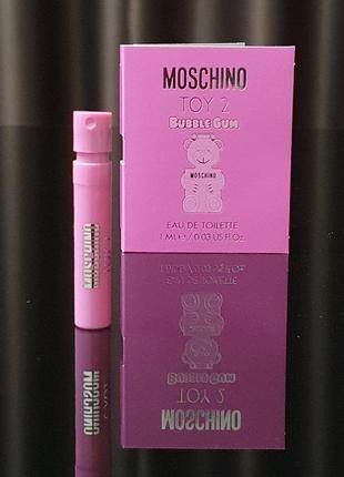 Оригинальный пробник moschino toy 2 bubble gum eau de toilette _ 1ml1 фото