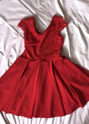Платье красного цвета2 фото