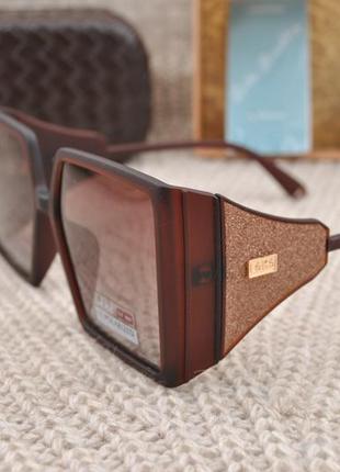 Красивые женские солнцезащитные очки leke polarized крупные с шорой3 фото