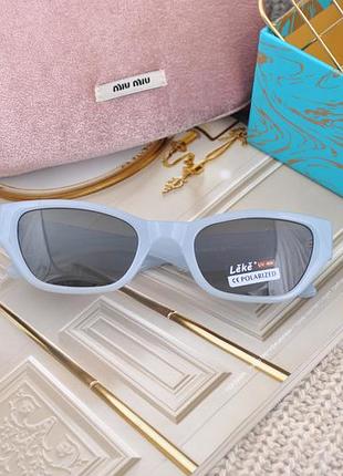 Красивые женские узкие солнцезащитные очки leke polarized кошачий глаз