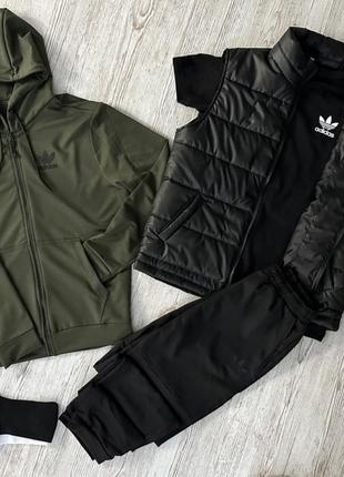 Комплект 5 в 1 adidas кофта + штані + жилетка + футболка + 2 пари шкарпеток2 фото