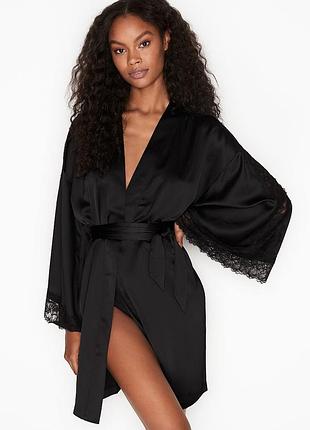Атласний халат victoria's secret satin kimono