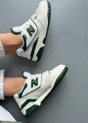 Стильные кроссовки nb new balance молочно - зеленые