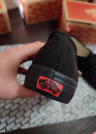 Черные кеды кроссовки мокасины слипоны туфли полностью черные vans all black6 фото