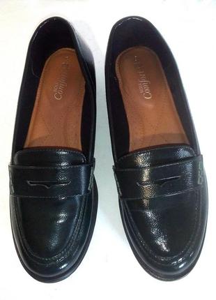 Стильные лаковые туфли лоферы от бренда tu, р.38 код t08254 фото