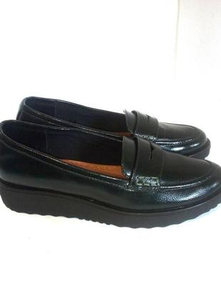 Стильные лаковые туфли лоферы от бренда tu, р.38 код t08256 фото