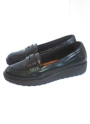 Стильные лаковые туфли лоферы от бренда tu, р.38 код t08253 фото