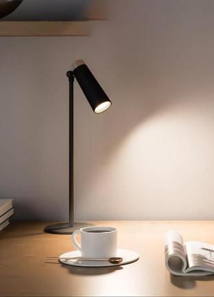 Настільна акумуляторна лампа yeelight 4in1 recharheable desk lamp (ylytd-0011) black6 фото