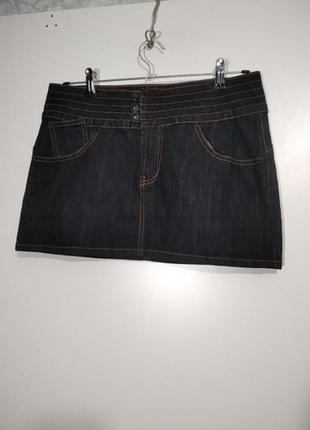 Коротка спідниця (джинсова) з карманчиками