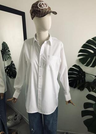 Белая базовая рубашка4 фото