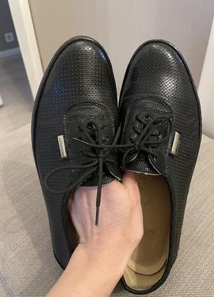 Туфли сникерсы кожаные