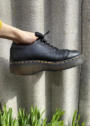 Черные кожаные туфли dr. martens 8651 др. мартинсы оригинал