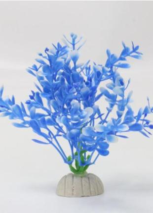 Растения искусственные в аквариум голубые1 фото