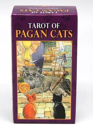 Карты таро языческих кошек 10х6 см (tarot of pagan cats)2 фото