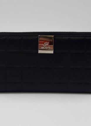 Стильный женский кожаный кошелек барсетка высокого качества salfeite art. 2548 черный
