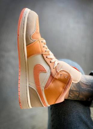 Nike air jordan 1 mid apricot3 фото