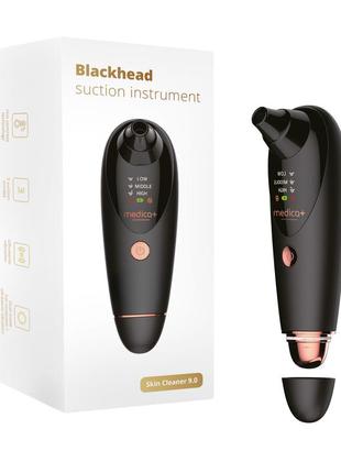 Вакуумний очисник шкіри та пор medica+ skincleaner 9.0 black (японія)1 фото