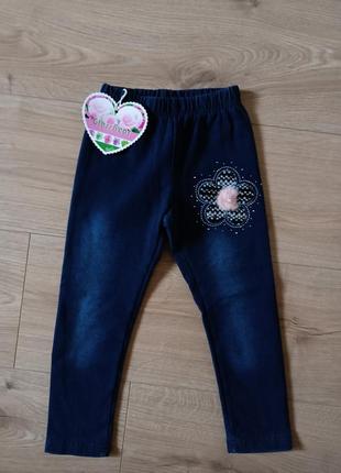 Новые детские брюки/ лосины с подкладкой/ качественные лосины для девочки/ турция1 фото