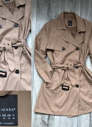 Тренч плащ короткий primark бежевий бежевый