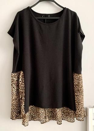 Трикотажна блуза з леопардовим принтом від new look