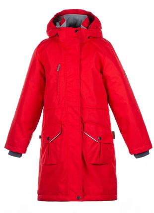 Куртка парка демисезонная для девочек мембранная huppa mooni красный 17850010-70004
