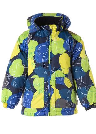 Куртка зимняя для девочек huppa virgo 1 темно-синий c принтом  17210114-14786