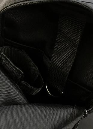Тактична сумка з кобурою, чоловіча сумка чорна з кордуру месенджер4 фото