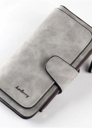 Жіночий гаманець клатч портмоне baellerry forever сірий1 фото