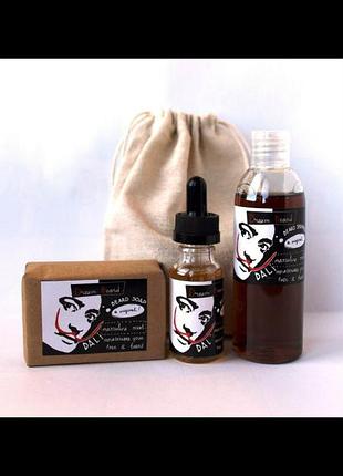 Dream beard чоловічий подарунковий набір по догляду за бородою для зростання масло шампунь-мило