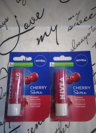 Бальзам для губnivea lip care fruity shine cherry lip balm1 фото