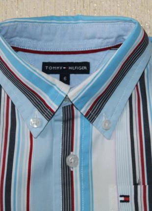 Фирменная стильная рубашка tommy hilfiger для мальчика3 фото
