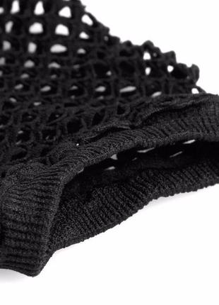 Митенки в сетку. перчатки сетка без пальцев