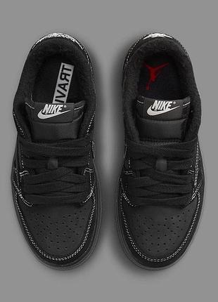 Кроссовки jordan 1 low x travis scott “black phantom”3 фото